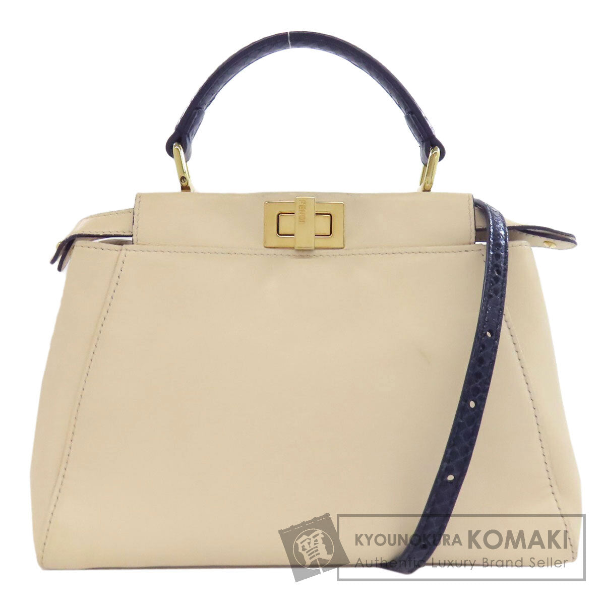 フェンディ ピーカブー ミニ モンスター 2WAY ハンドバッグ カーフ レディース 【中古】【FENDI】
