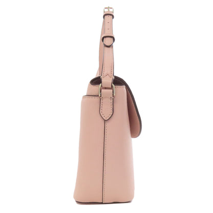 kate spade logo Shoulder Bag Leather Ladies [Used]