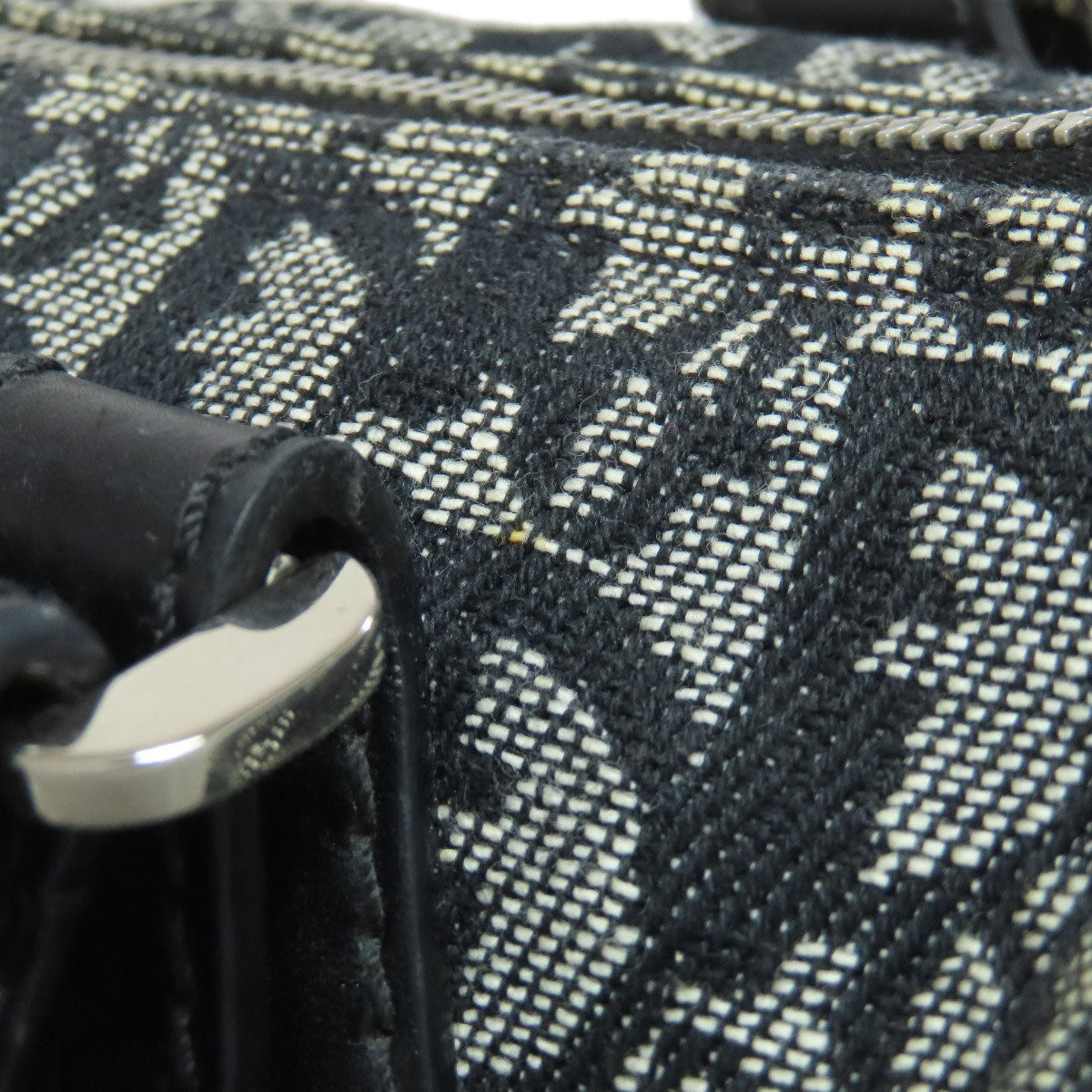 CHRISTIAN DIOR Mini Boston Trotter pattern Boston bag Canvas Ladies [Used]