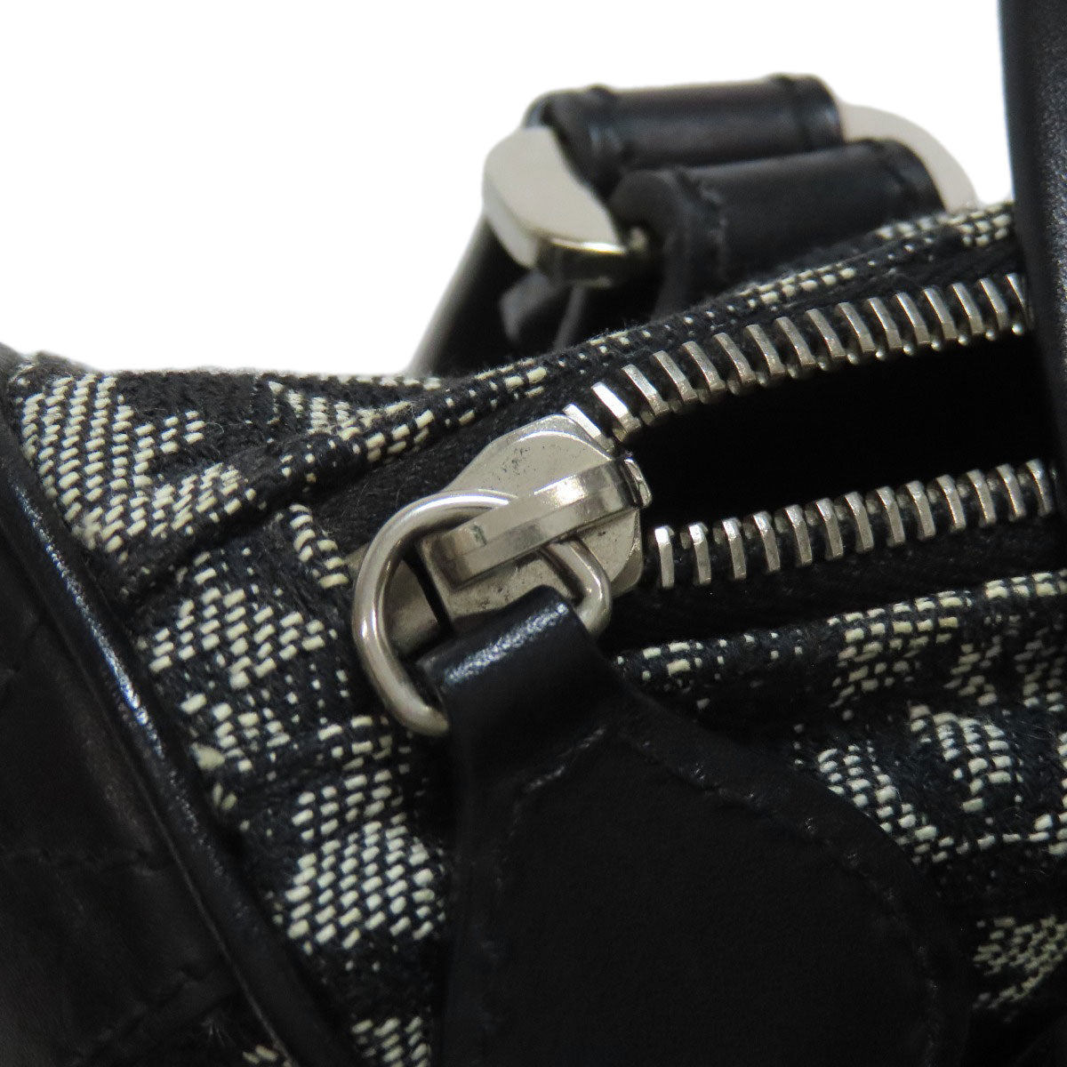 CHRISTIAN DIOR Mini Boston Trotter pattern Boston bag Canvas Ladies [Used]