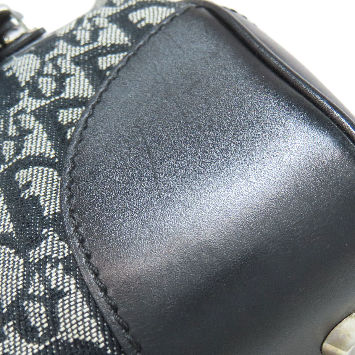 CHRISTIAN DIOR Mini Boston Trotter pattern Boston bag Canvas Ladies [Used]