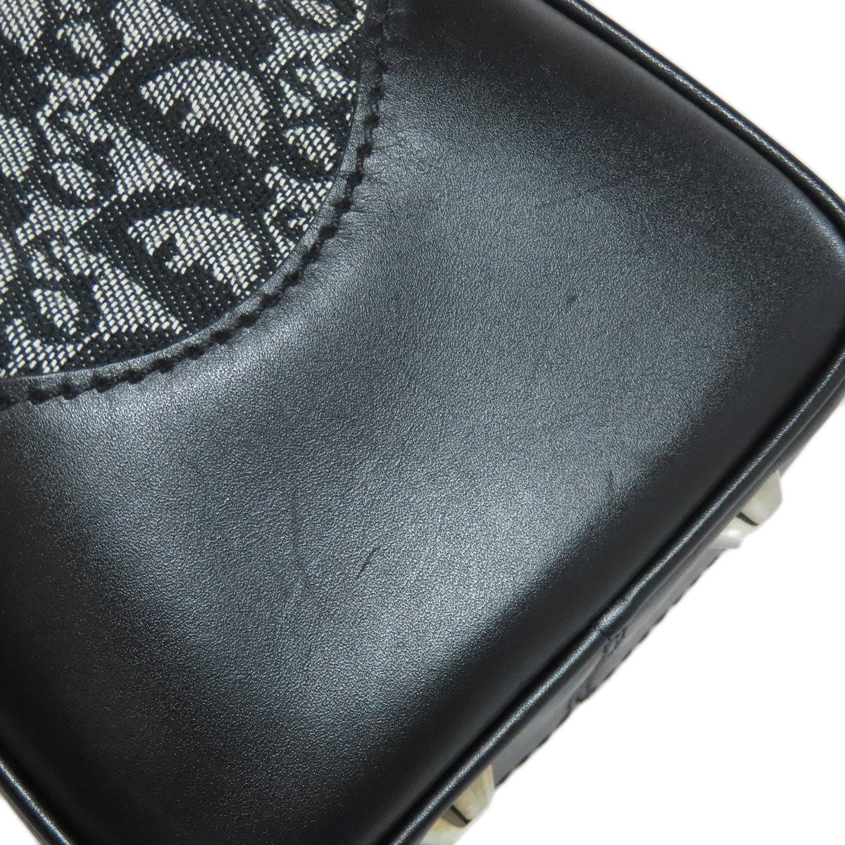 CHRISTIAN DIOR Mini Boston Trotter pattern Boston bag Canvas Ladies [Used]