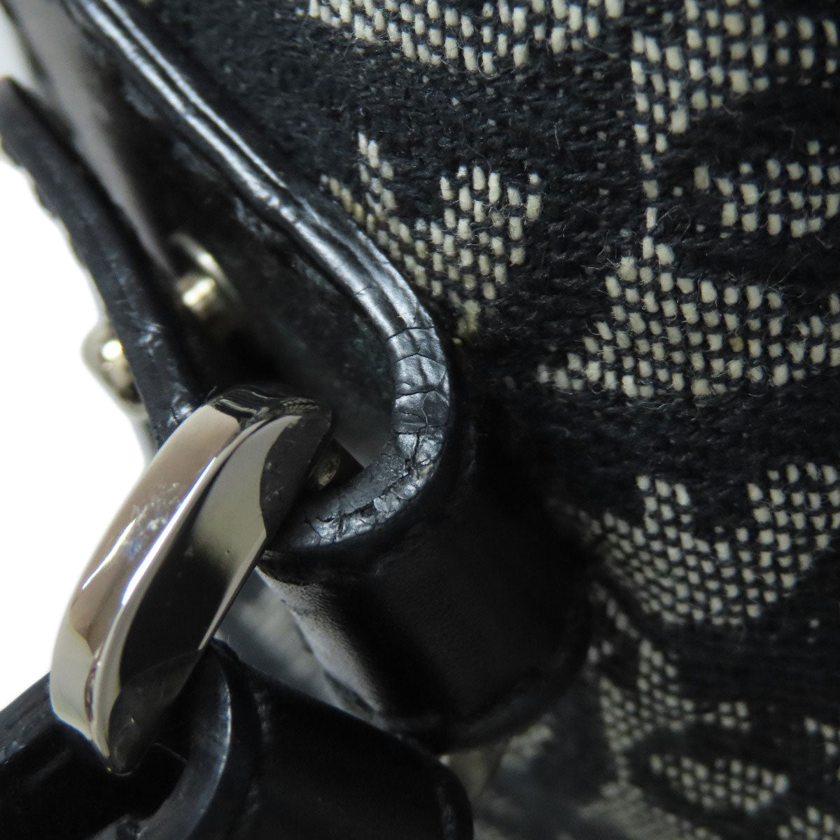 CHRISTIAN DIOR Mini Boston Trotter pattern Boston bag Canvas Ladies [Used]