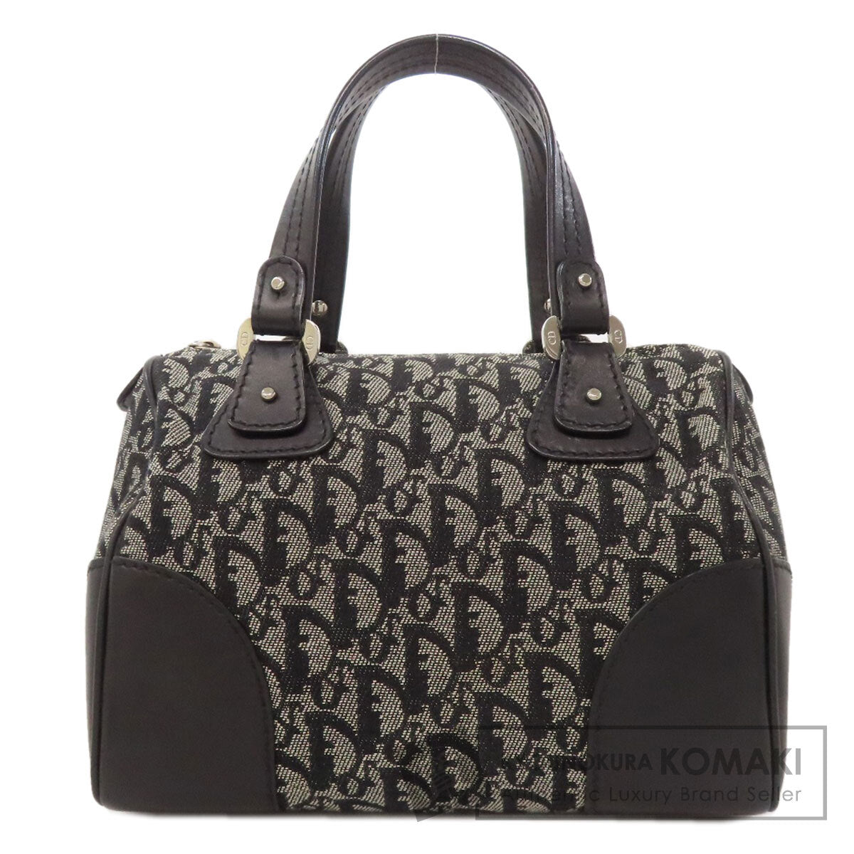 CHRISTIAN DIOR Mini Boston Trotter pattern Boston bag Canvas Ladies [Used]
