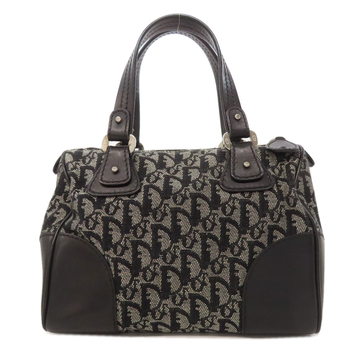 CHRISTIAN DIOR Mini Boston Trotter pattern Boston bag Canvas Ladies [Used]