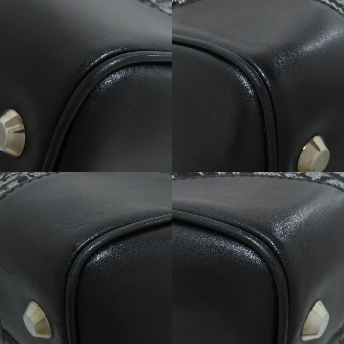 CHRISTIAN DIOR Mini Boston Trotter pattern Boston bag Canvas Ladies [Used]