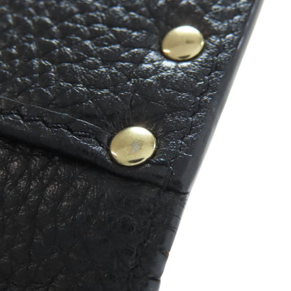 VALENTINO Studs Bifold Wallet with Coin Pocket Leather Ladies [Used]