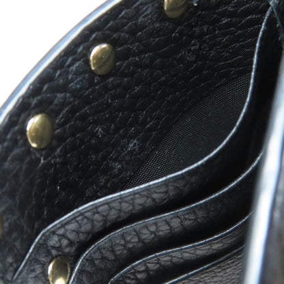 VALENTINO Studs Bifold Wallet with Coin Pocket Leather Ladies [Used]