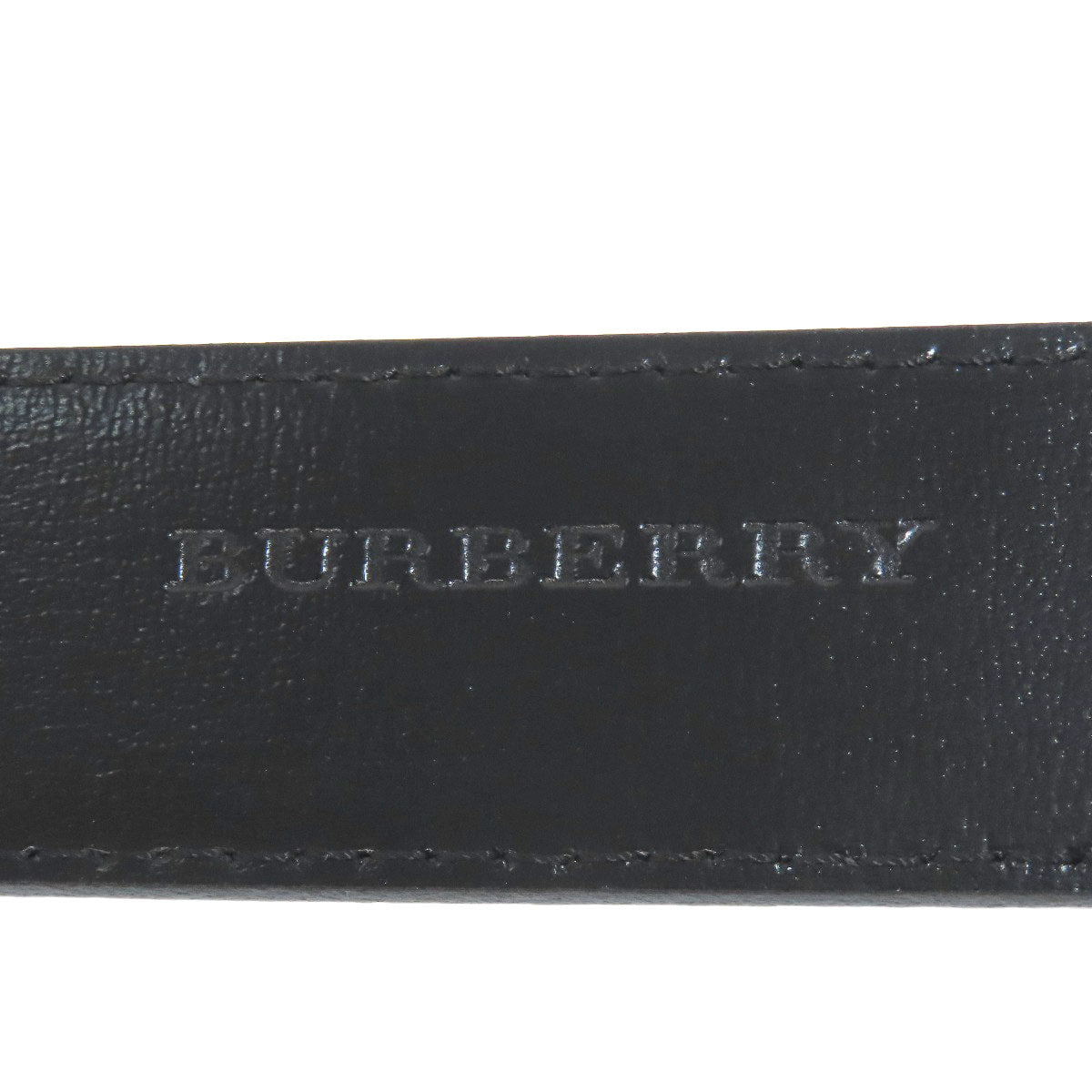 BURBERRY Checkpattern buckle belt Leather mens [Used]