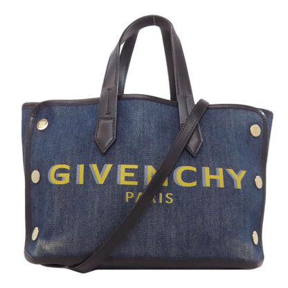 ジバンシー ロゴ ハンドバッグ デニム レディース 【中古】【GIVENCHY】