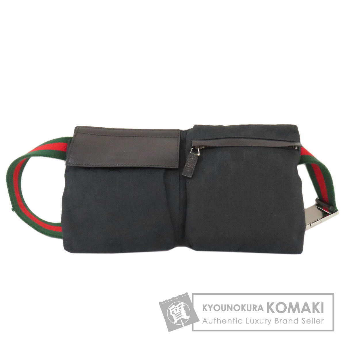 GUCCI 28566 GG Hip bag, waist bag Canvas LeatherLadies [Used]