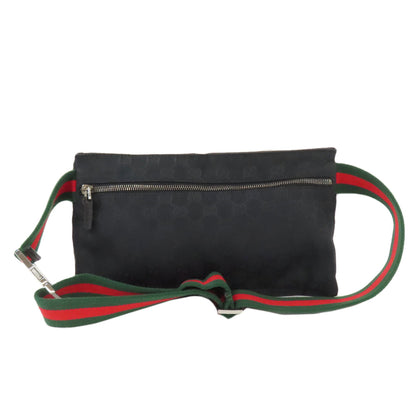 GUCCI 28566 GG Hip bag, waist bag Canvas LeatherLadies [Used]