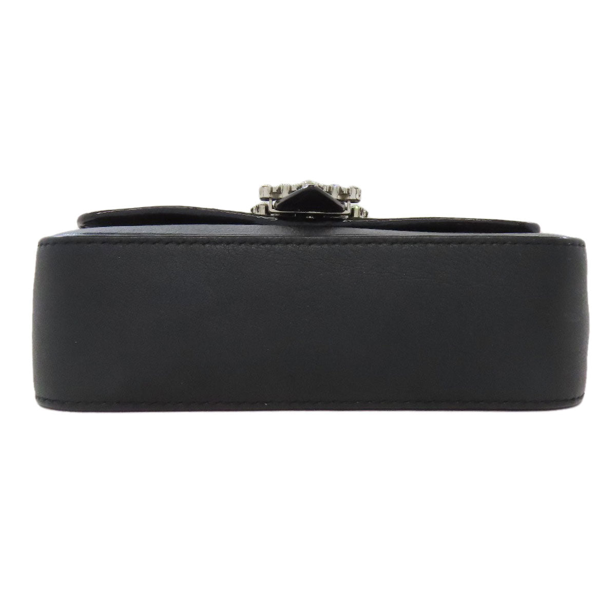 Jimmy Choo ChainShoulder logo jewels Shoulder Bag Leather Ladies [Used]