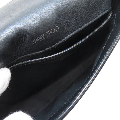 Jimmy Choo ChainShoulder logo jewels Shoulder Bag Leather Ladies [Used]