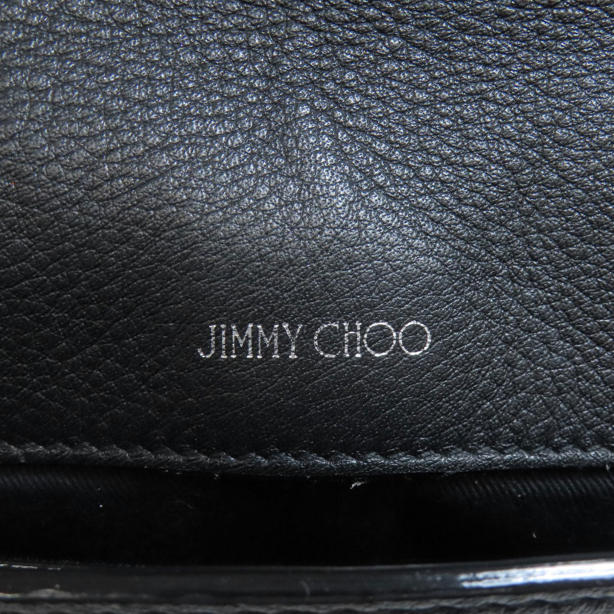 Jimmy Choo ChainShoulder logo jewels Shoulder Bag Leather Ladies [Used]