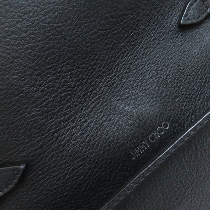 Jimmy Choo ChainShoulder logo jewels Shoulder Bag Leather Ladies [Used]