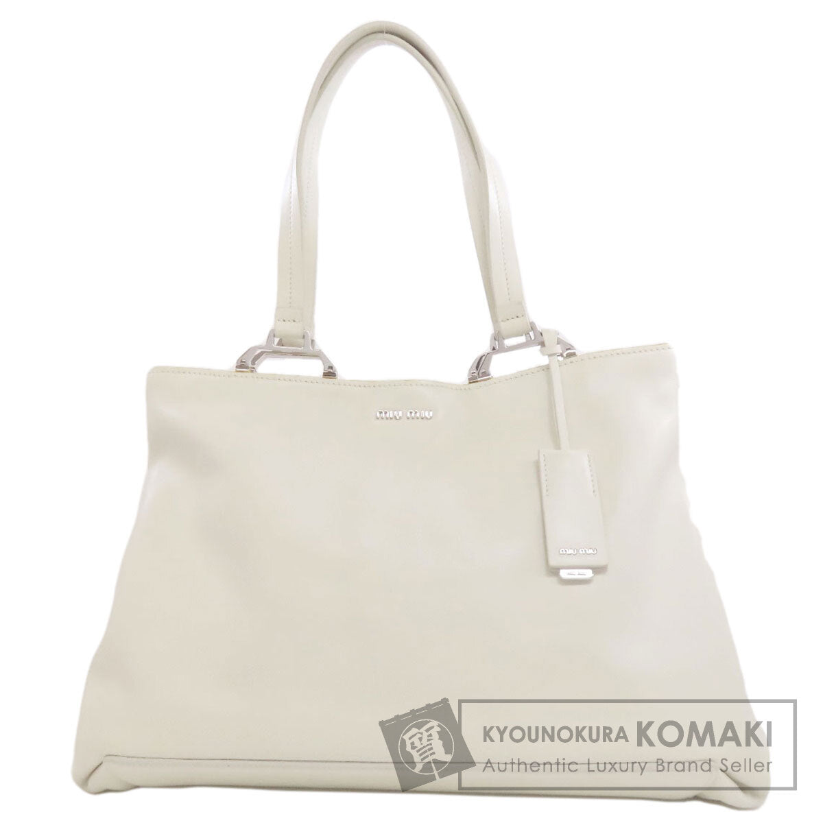 MIUMIU logo Tote Bag Calf Ladies [Used]