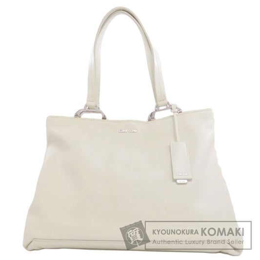 MIUMIU logo Tote Bag Calf Ladies [Used]