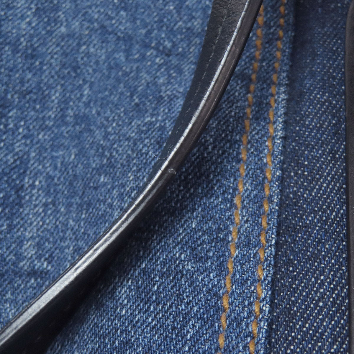 MIUMIU logo Tote Bag Denim Ladies [Used]