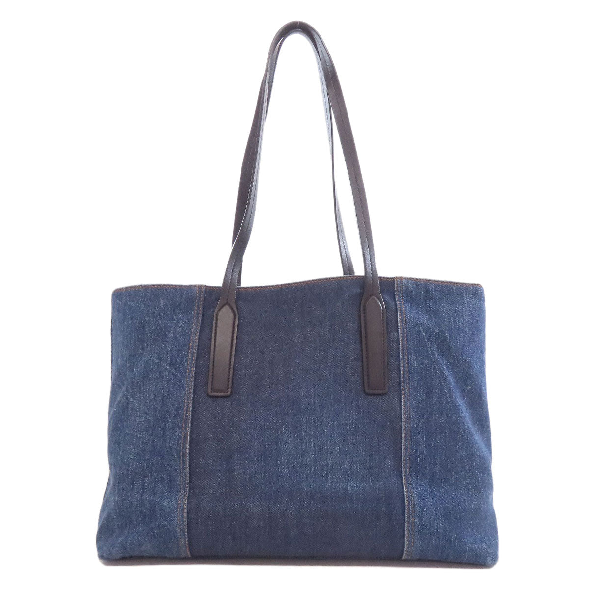 MIUMIU logo Tote Bag Denim Ladies [Used]