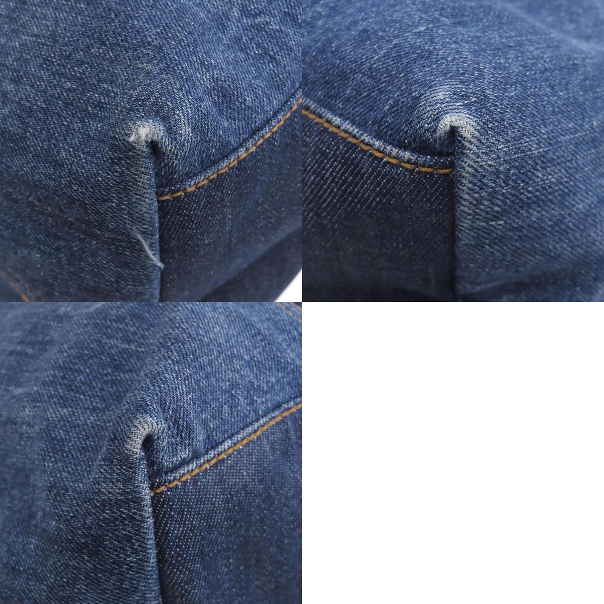 MIUMIU logo Tote Bag Denim Ladies [Used]