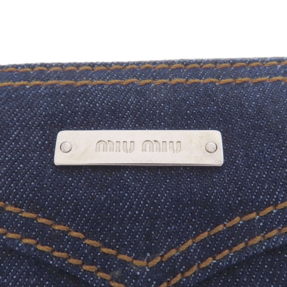 MIUMIU logo Tote Bag Denim Ladies [Used]