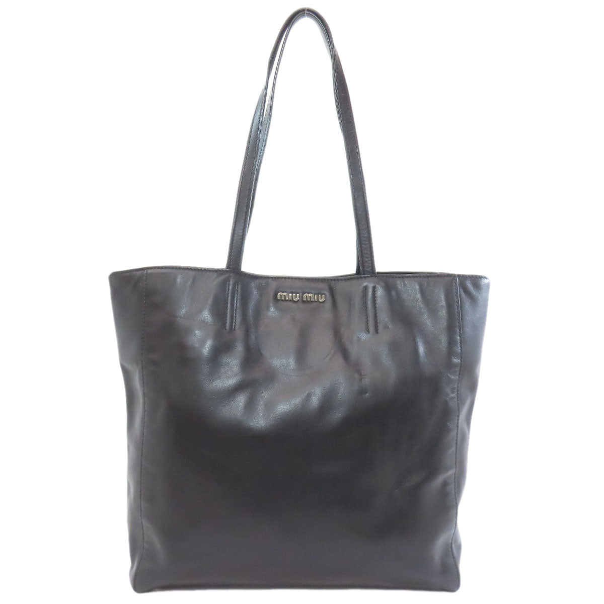 MIUMIU logo Tote Bag Calf Ladies [Used]