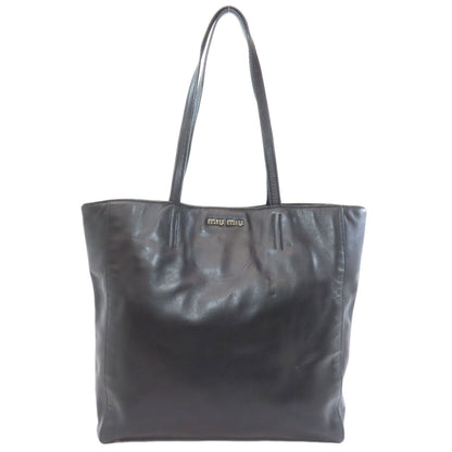 MIUMIU logo Tote Bag Calf Ladies [Used]