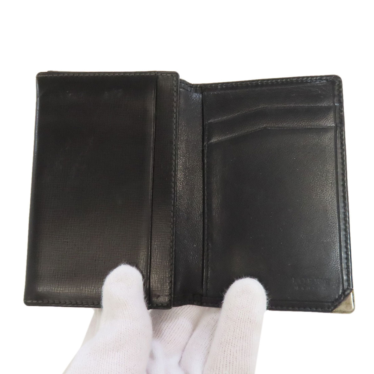 LOEWE anagram Card Case Leather Ladies [Used]