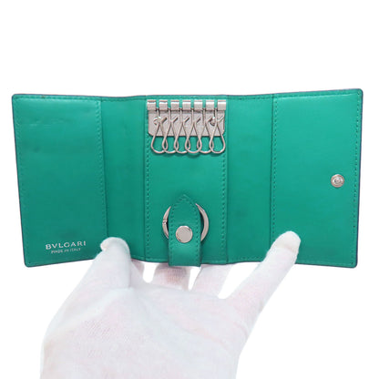 BVLGARI logo key holder Leather Ladies [Used]