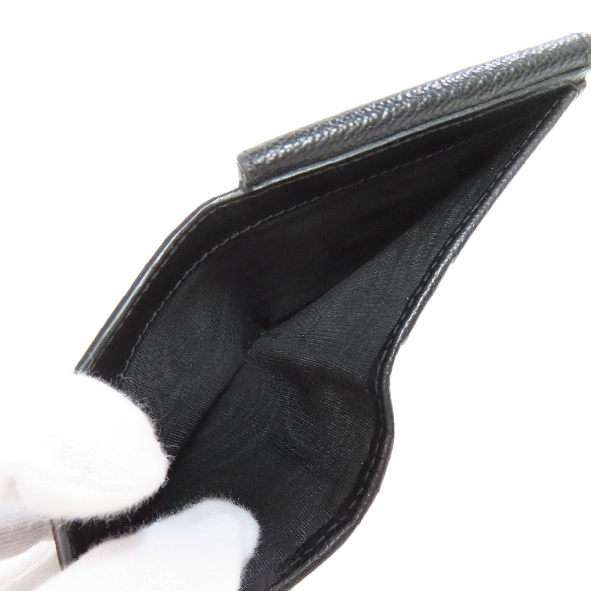 PRADA logo Card Case Leather Ladies [Used]