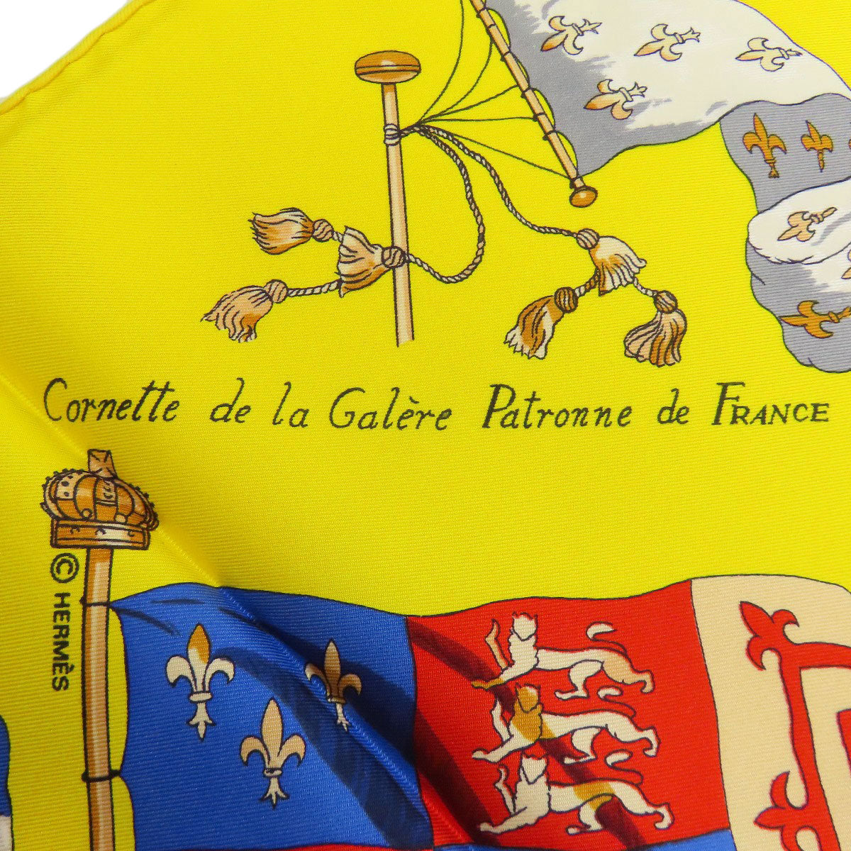 HERMES Carre90 Ship Flag Scarf Silk Ladies [Used]