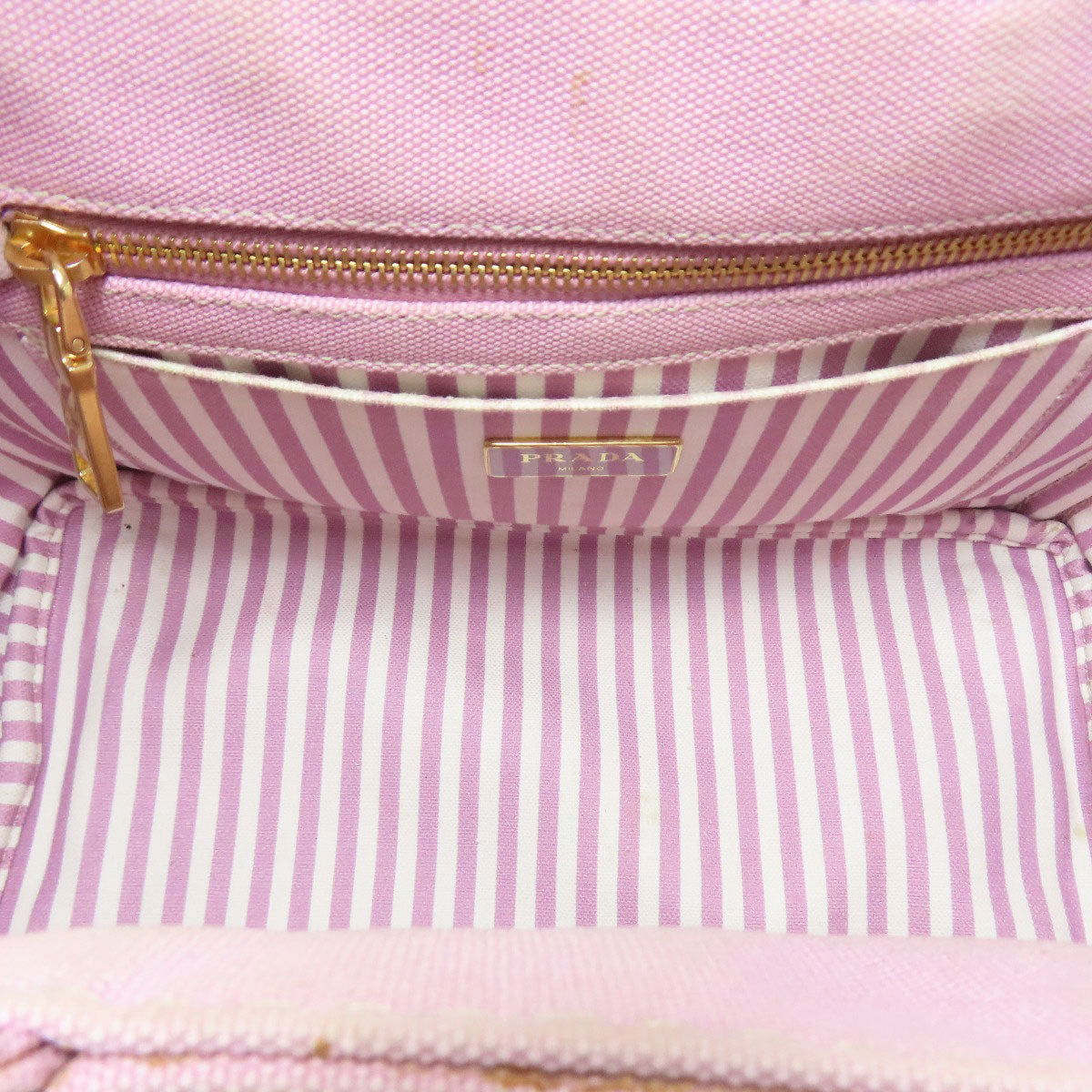 PRADA 1BG439 Canapa mini 2 WAY Handbag Canvas Ladies [Used]