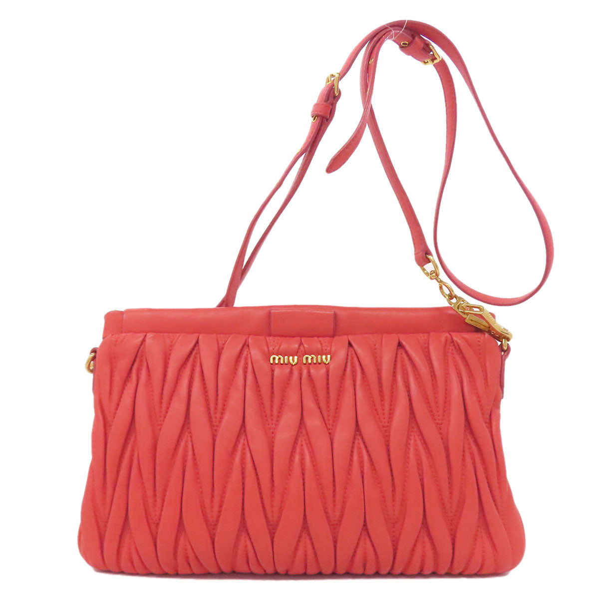 MIUMIU Materasse Shoulder Bag Leather Ladies [Used]