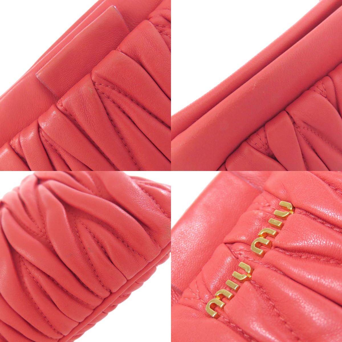 MIUMIU Materasse Shoulder Bag Leather Ladies [Used]