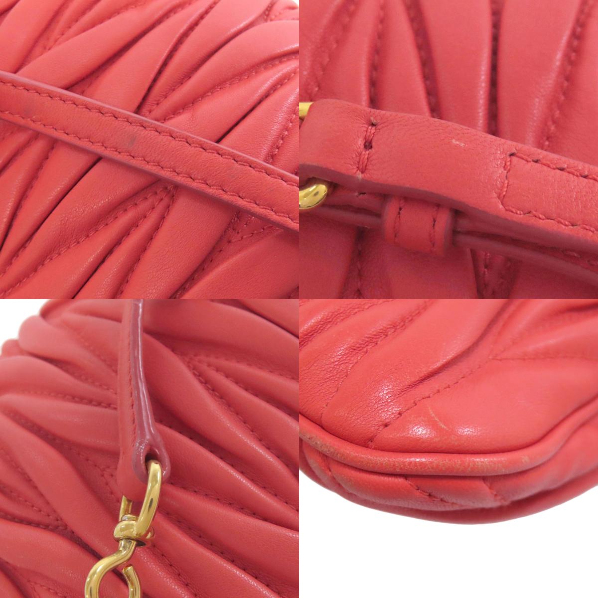 MIUMIU Materasse Shoulder Bag Leather Ladies [Used]