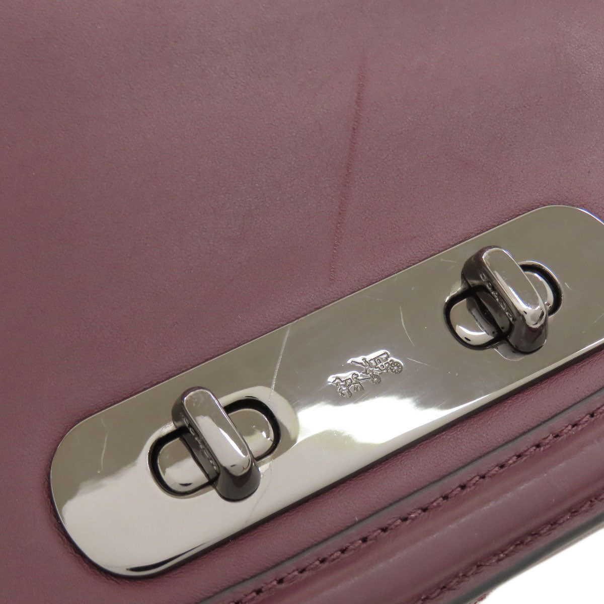 COACH 54640 logo Shoulder Bag Leather Ladies [Used]