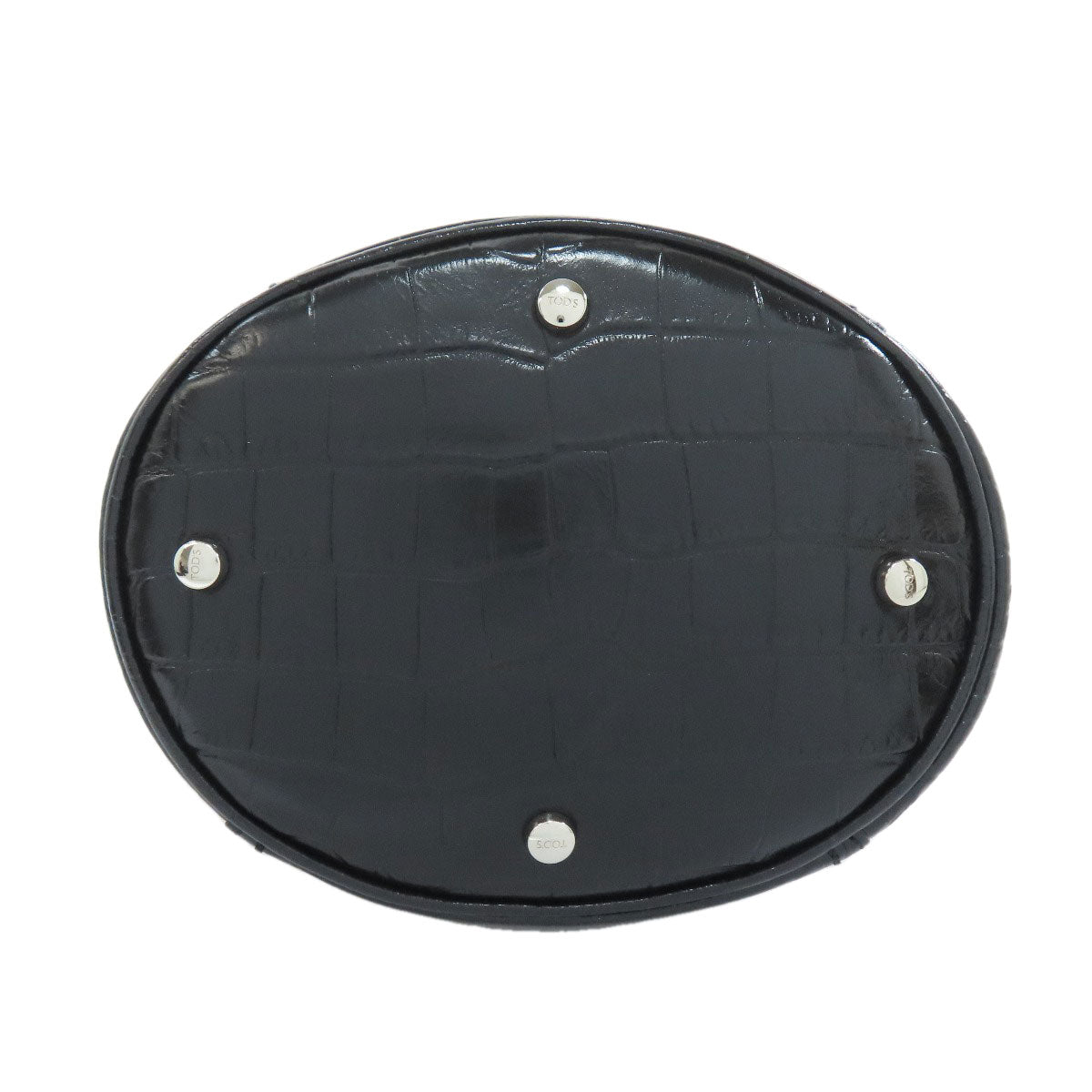 トッズ 型押 ダブルT 2WAY ハンドバッグ レザー レディース 【中古】【TODS】