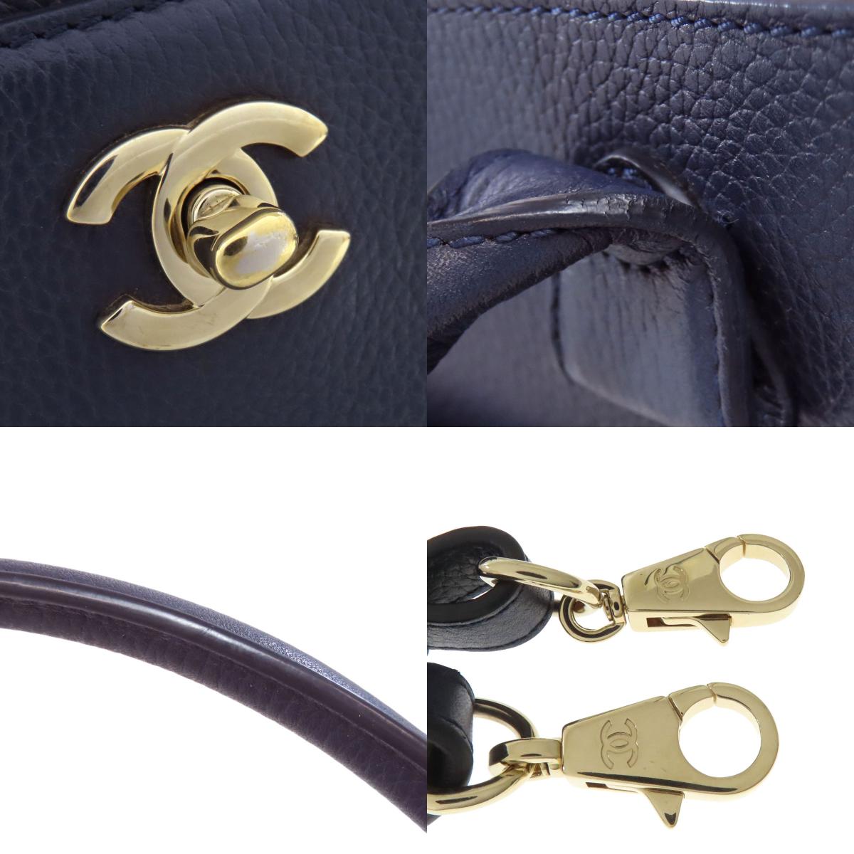 CHANEL COCO Mark Tote Bag Calf Ladies [Used]