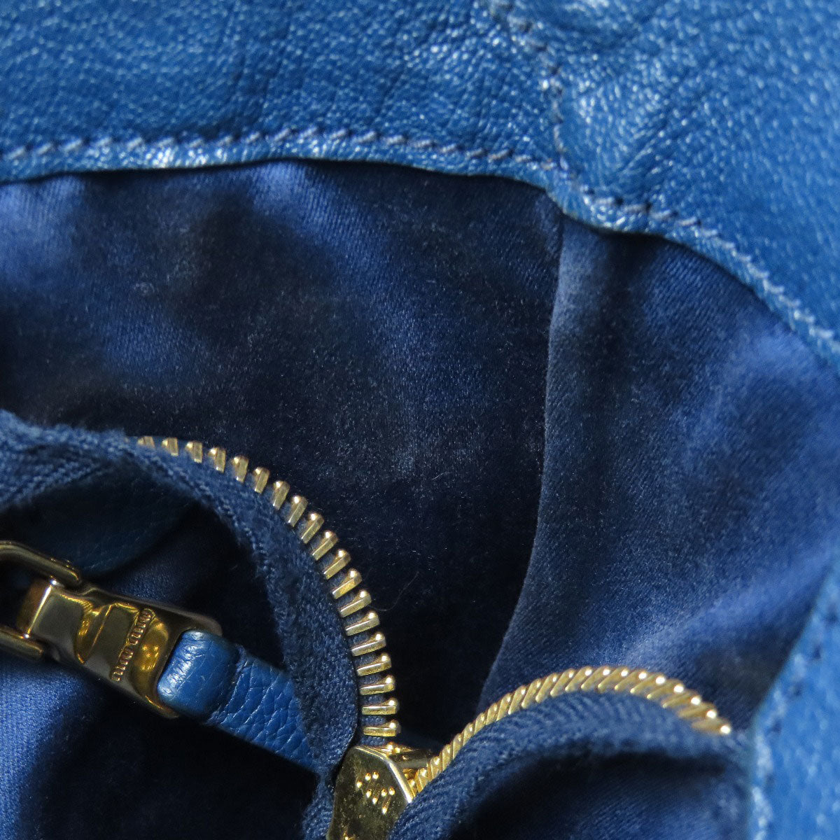 MIUMIU 5BE026 Madras Shoulder Bag Leather Ladies [Used]