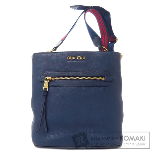 MIUMIU 5BE026 Madras Shoulder Bag Leather Ladies [Used]