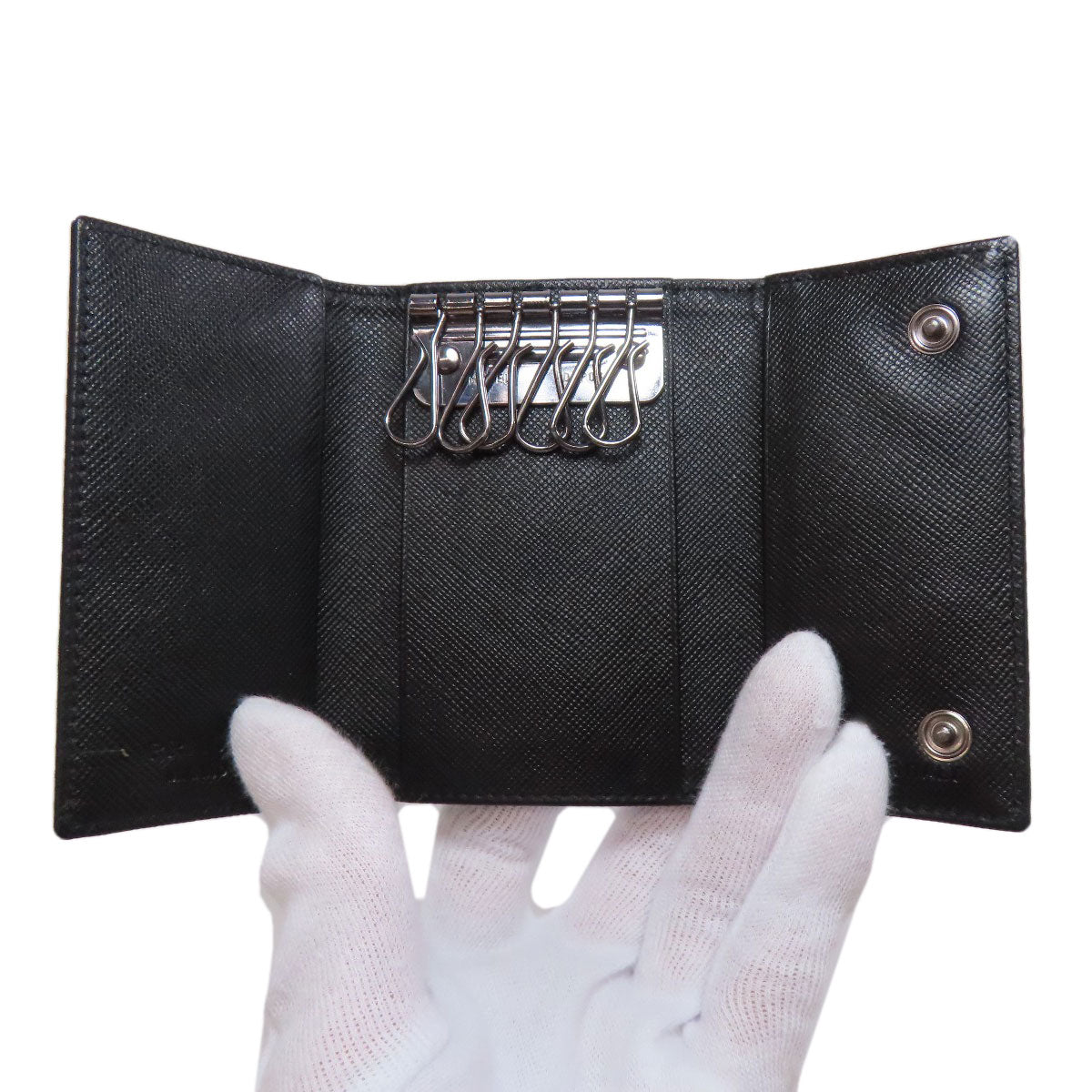 PRADA Logo Hardware key holder Nylon Ladies [Used]