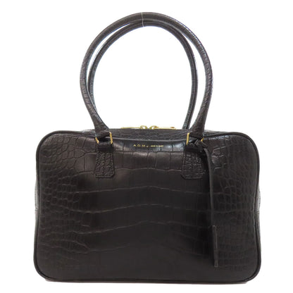 ADMJ Embossing Tote Bag Leather Ladies [Used]
