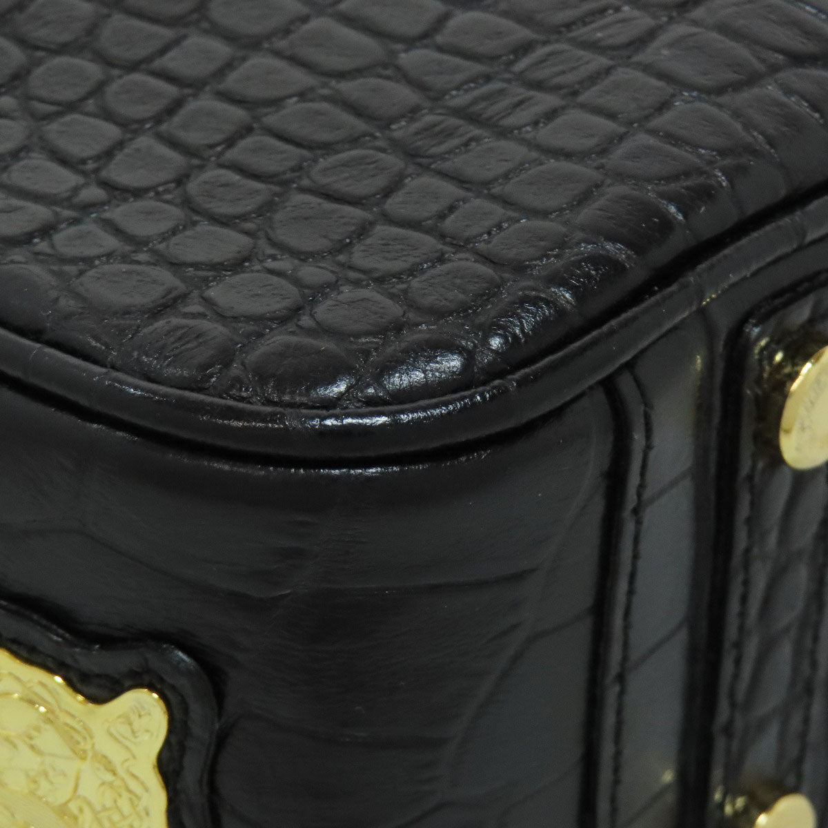 ADMJ Embossing Tote Bag Leather Ladies [Used]