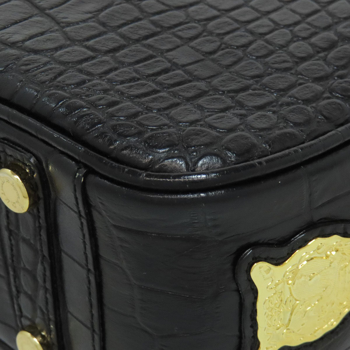 ADMJ Embossing Tote Bag Leather Ladies [Used]