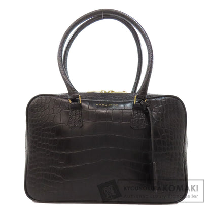 ADMJ Embossing Tote Bag Leather Ladies [Used]
