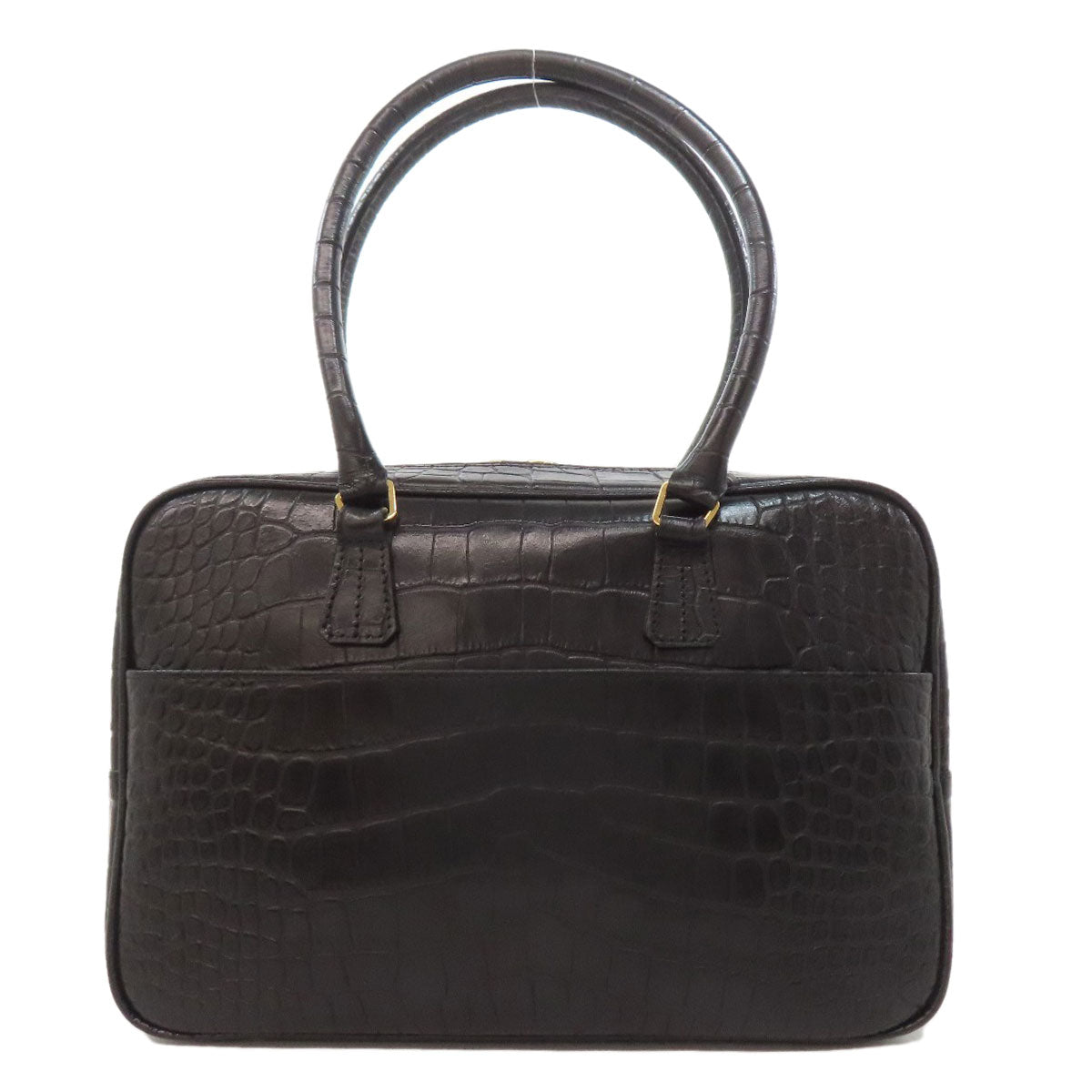 ADMJ Embossing Tote Bag Leather Ladies [Used]