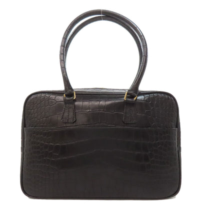 ADMJ Embossing Tote Bag Leather Ladies [Used]