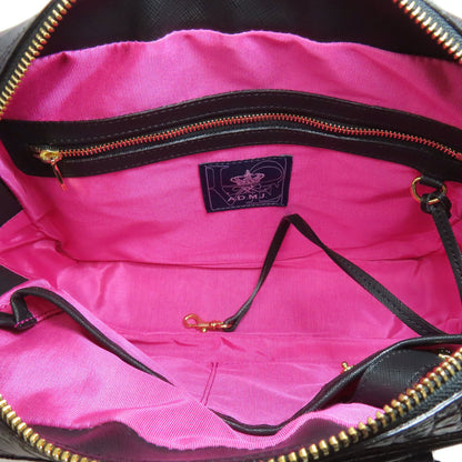 ADMJ Embossing Tote Bag Leather Ladies [Used]