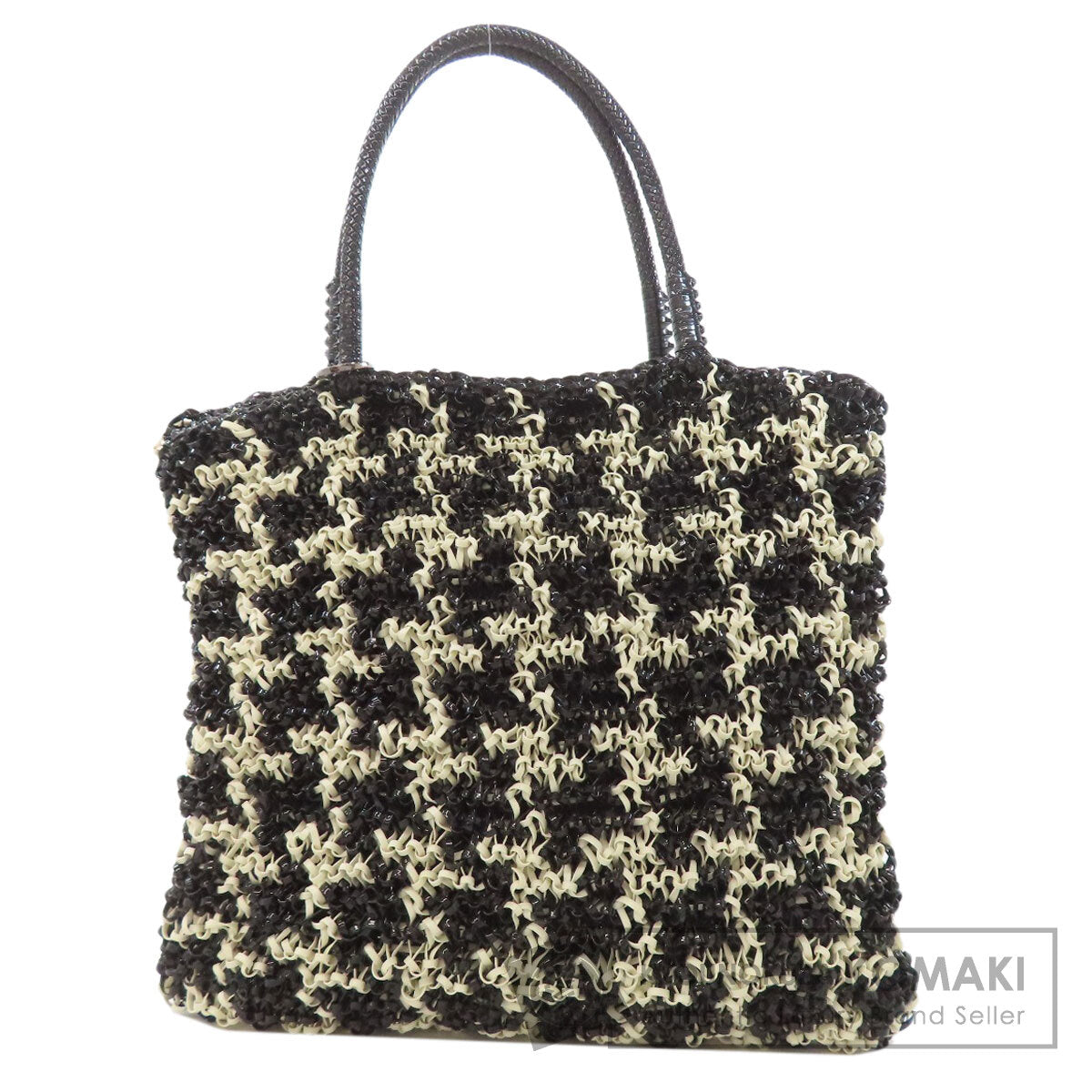 ANTEPRIMA Houndstooth pattern Handbag PVC Ladies [Used]